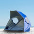 Beach Umbrella 2.4M Outdoor Garden Beach Portable Shade Shelter - Blue