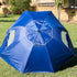 Beach Umbrella 2.4M Outdoor Garden Beach Portable Shade Shelter - Blue