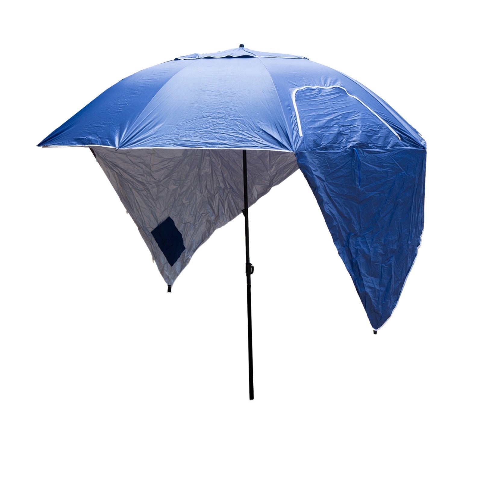 Beach Umbrella 2.4M Outdoor Garden Beach Portable Shade Shelter - Blue