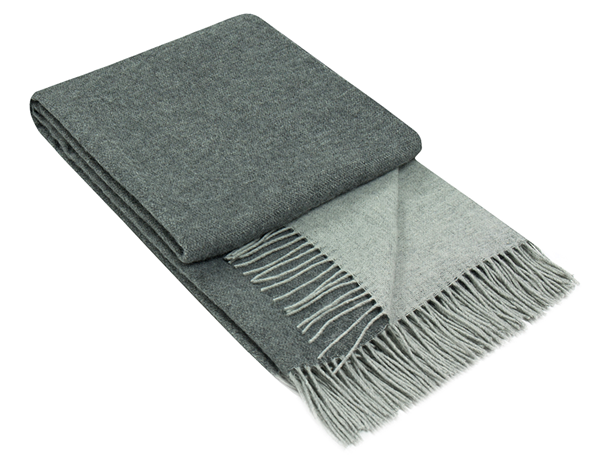 Chiswick Throw - Merino Wool/Cashmere - Charcoal