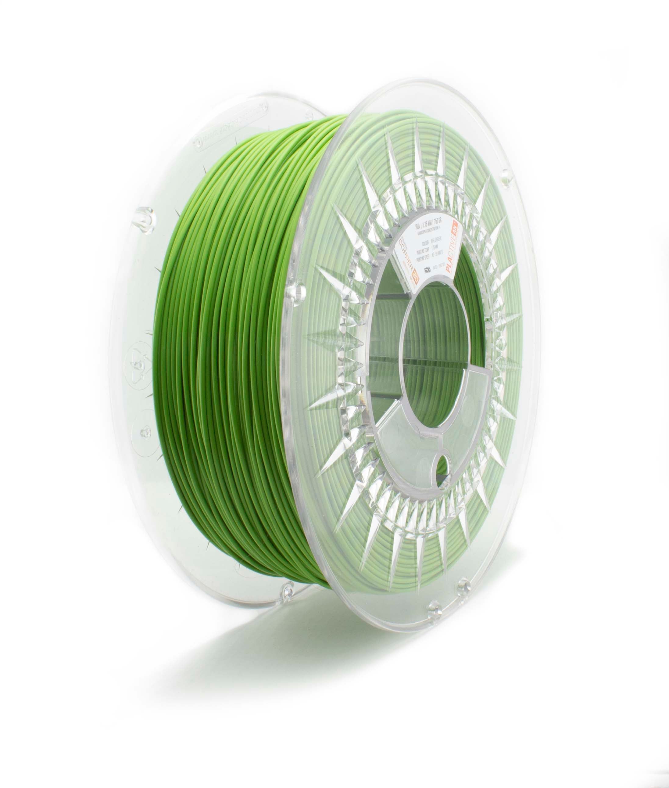 PLA Filament Copper 3D  - Innovative Antibacterial 2.85mm 750gram Apple Green Color 3D Printer Filament