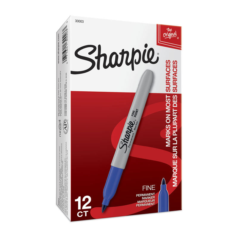 SHARPIE Fine Point Permanent Marker Blu Box of 12