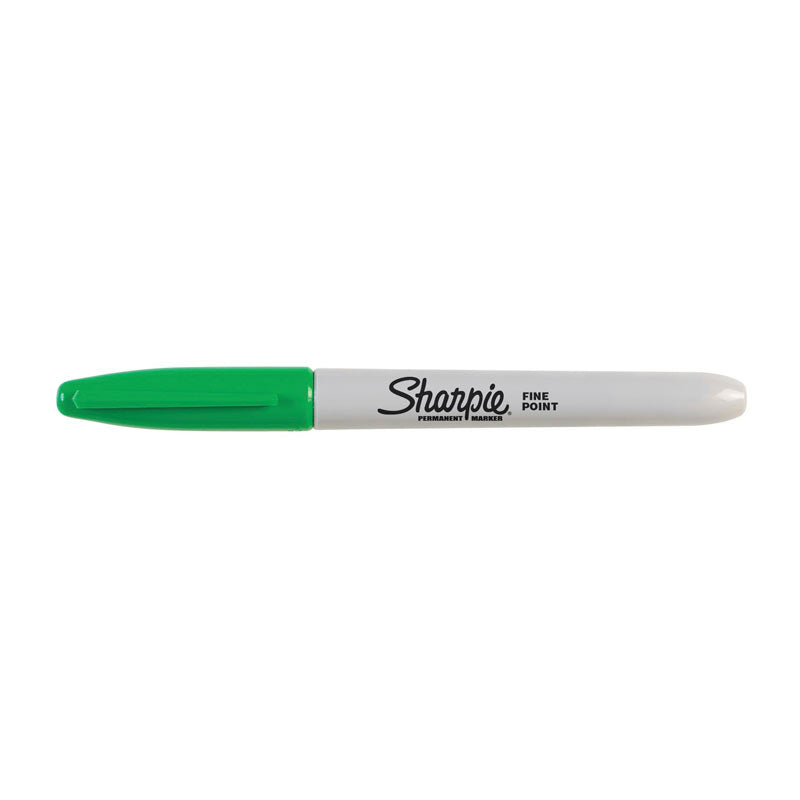 SHARPIE Permanent Marker Fine Point Green Box of 12