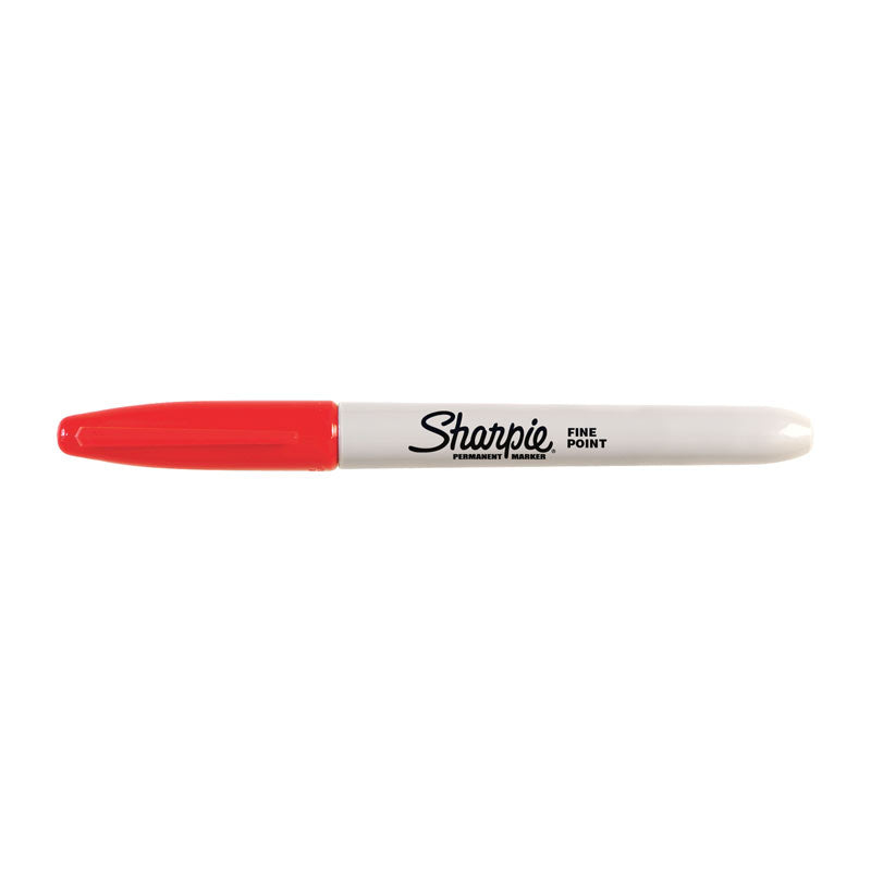 SHARPIE Permanent Marker Fine Point Red Box of 12