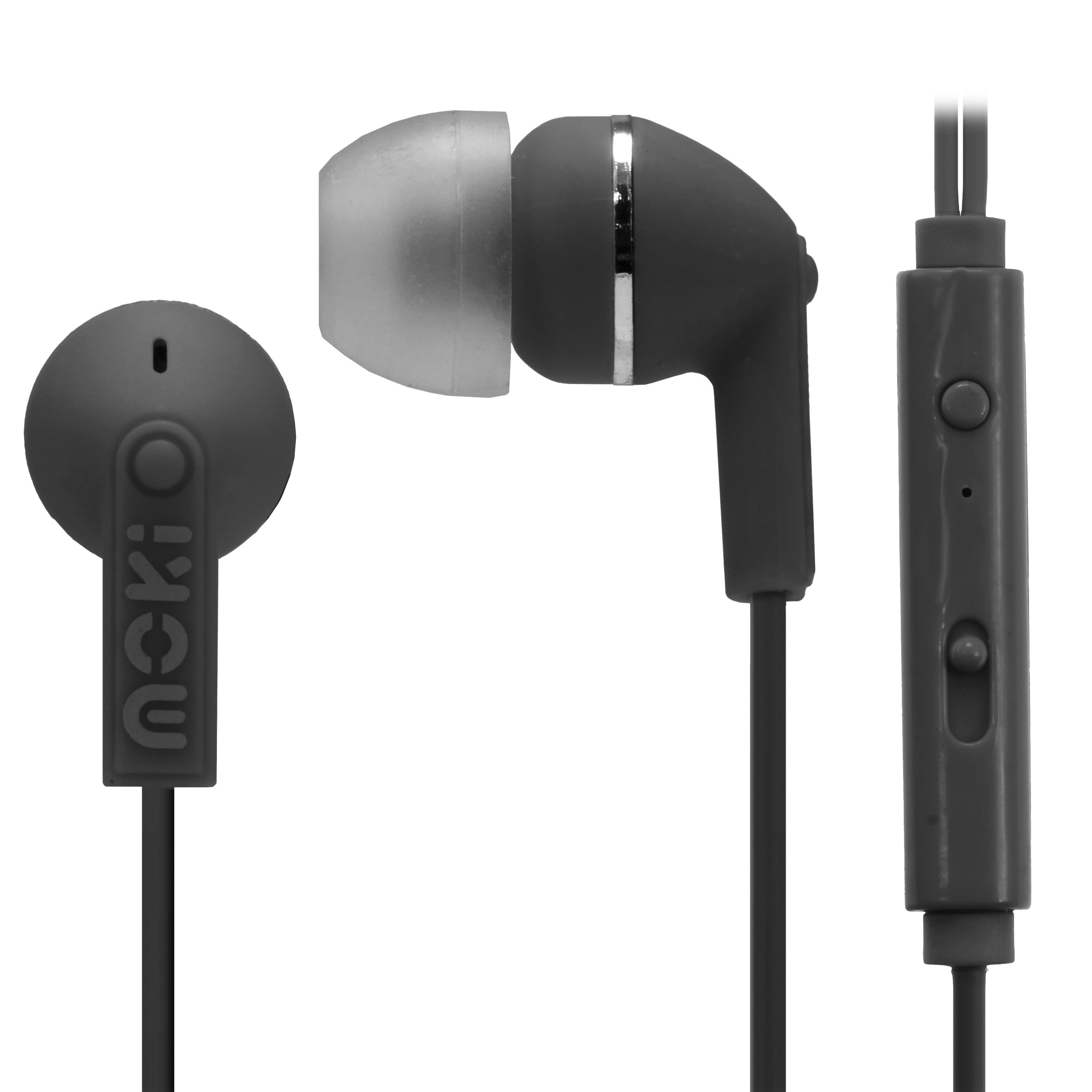 Noise Isolation Earbuds with microphone & control - BLACK