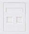 CAT5e RJ45 Network Wall Face Plate 86x86mm 2 Port Socket Kit