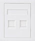 CAT5e RJ45 Network Wall Face Plate 86x86mm 2 Port Socket Kit