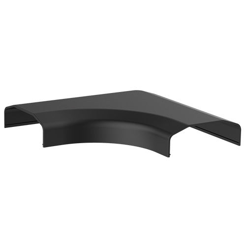 Plastic Cable Cover Joint L Shape Material:ABS Dimensions 127x127x21.5mm - Black