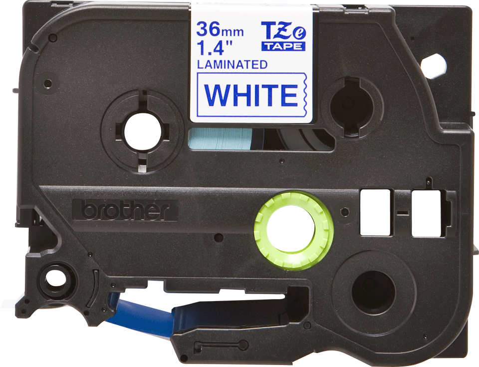 Genuine  TZe-263 Labelling Tape Cassette  Blue on White, 36mm wide, 8m long Compatible with a wide range of s P-touch printers