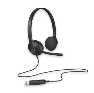 H340 Plug-and-Play USB headset with Noise Cancelling Microphone Comfort Design fro Windows Mac Chrome