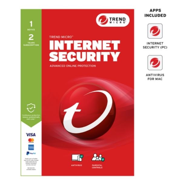 TREND MICRO Micro Internet Security (1 Device) 2Yr Retail Mini Box Auto Renew