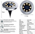 8 Pack LED Solar Pathway Lights Outdoor Solar Ground Lights Warm White