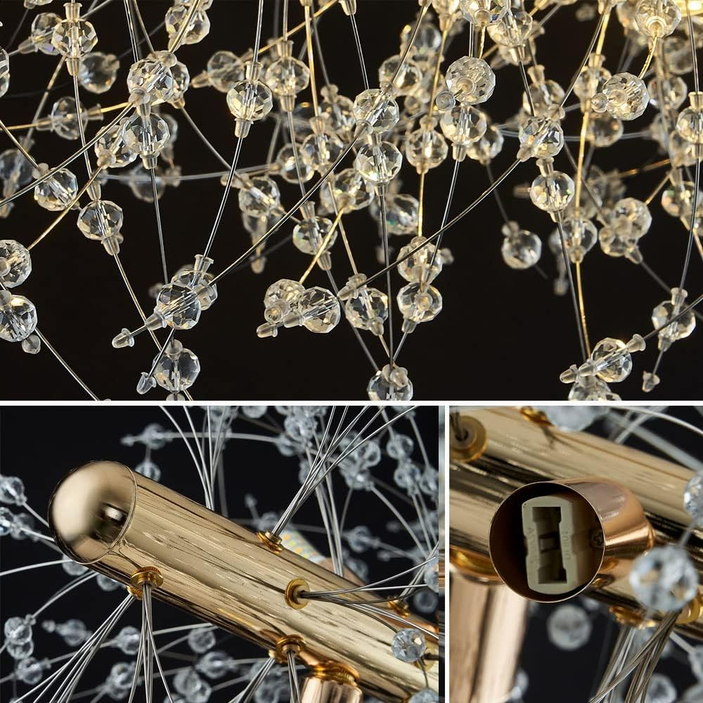 Modern Crystal Chandelier Firework, 12 Lights