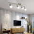 Modern 4 Light Track Lighting Kit LED Chrome