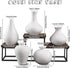 Ceramic Set of 5 White Vases for Home Dï¿½cor