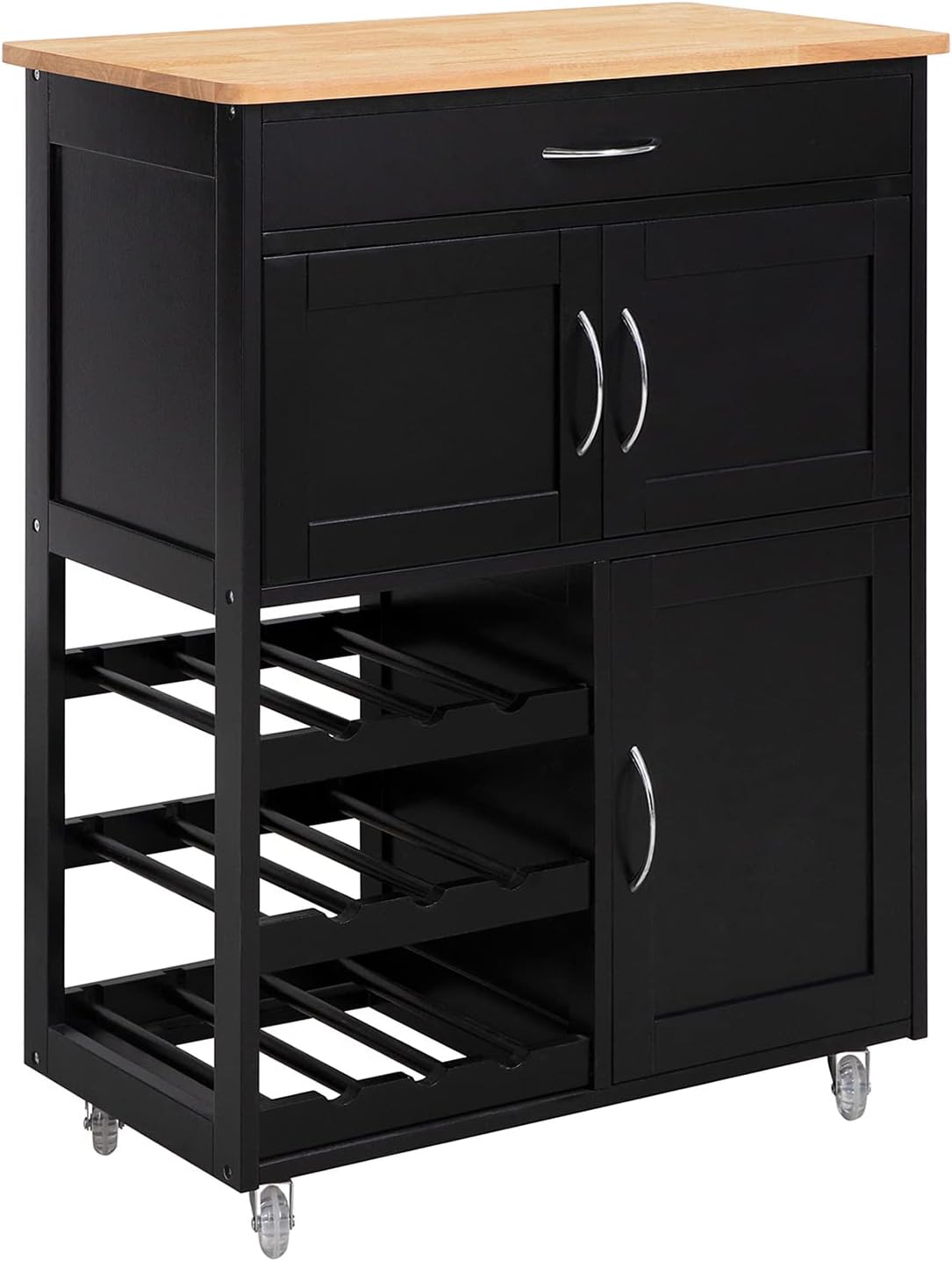 Kitchen Trolley Bottle Rack Drawer Cabinet