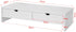 White Monitor Stand Desk Organizer with 2 Drawers