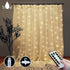 300 LEDs Window Curtain Fairy Lights 8 Modes and Remote Control for Bedroom (Warm White, 300 x 300cm)