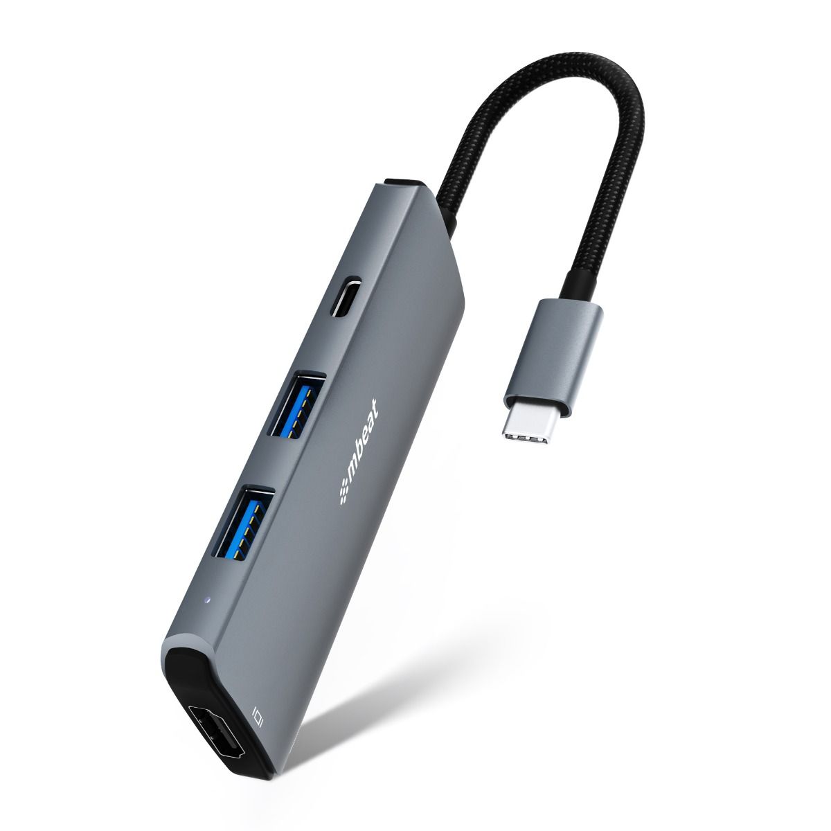 mbeat 7-in-1 USB-C 3.2 Gen2 Hub with 8K Video, 10Gbps Data - Space Grey