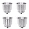 4PCS Stainless Drink Cup Holder Insert for Boat/Car/Truck RV/Camper/Yacht/Sofa