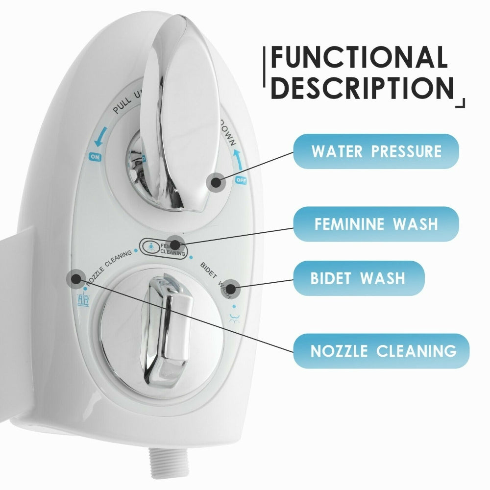 Toilet Bidet Seat Spray Hygiene Water Wash Clean Sanitation Bathroom Attachment