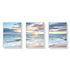Wall Art 40cmx60cm Sunrise by the ocean 3 Sets White Frame Canvas