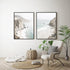 Wall Art 40cmx60cm Mountain Beach 2 Sets Black Frame Canvas