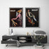 Wall Art 60cmx90cm Bally Man & Woman 2 Sets Black Frame Canvas