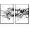 Wall Art 50cmx70cm Stylish Abstract Black 2 Sets Black Frame Canvas