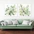 Wall Art 90cmx90cm  Sage Garden By Carol Robinson 2 Sets White Frame Canvas