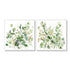 Wall Art 50cmx50cm Sage Garden By Carol Robinson 2 Sets White Frame Canvas