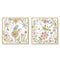 Wall Art 50cmx50cm Floral birds 2 Sets Gold Frame Canvas