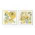 Wall Art 80cmx80cm Yellow Flowers American Style 2 Sets Gold Frame Canvas