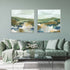 Wall Art 50cmx50cm Abstract Landscape 2 Sets White Frame Canvas