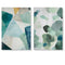 Wall Art 50cmx70cm Green Marble 2 Sets White Frame Canvas