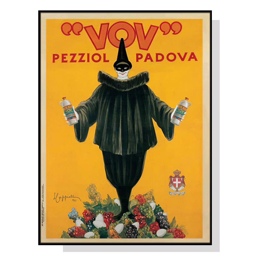 Wall Art 70cmx100cm Pezziol Padova Black Frame Canvas