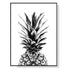 Wall Art 50cmx70cm Pineapple Black Frame Canvas