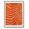 Wall Art 50cmx70cm Abstract Orange Black Frame Canvas