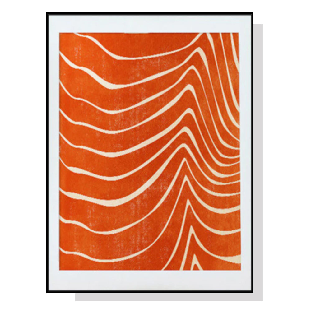 Wall Art 40cmx60cm Abstract Orange Black Frame Canvas