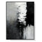 Wall Art 70cmx100cm Abstract Black White Artwork Black Frame Canvas