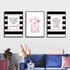 Wall Art 80cmx120cm Fashion Prints 3 Sets Black Frame Canvas