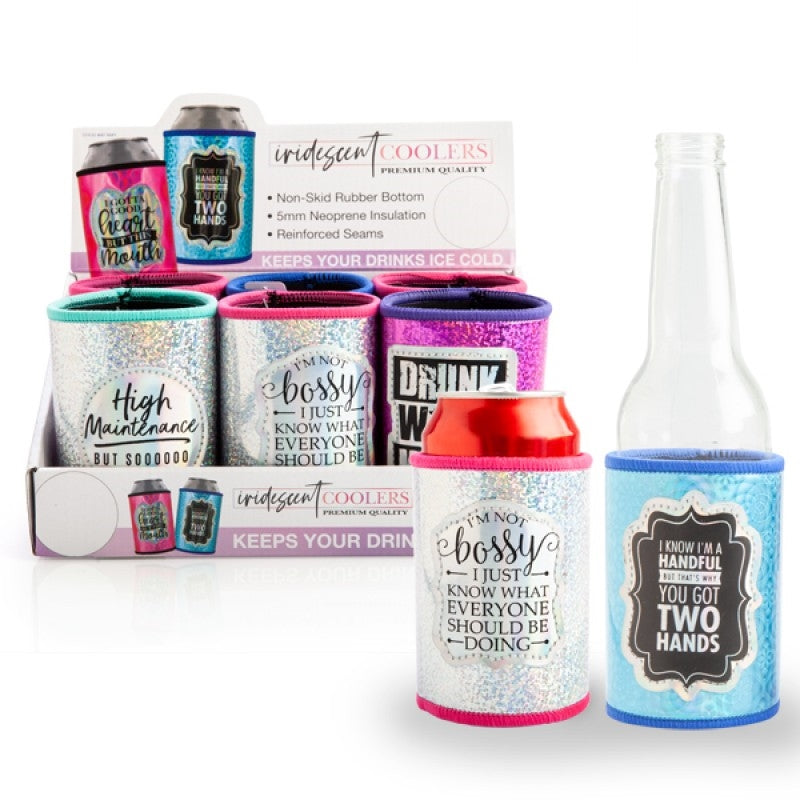 Iridescent Can Cooler SENT AT RANDOM