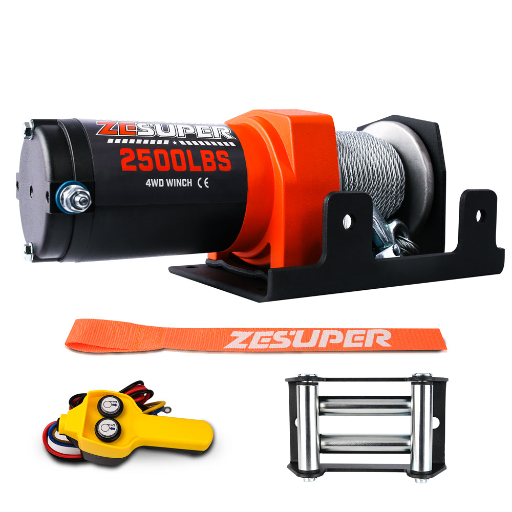 Electric Winch 2500LBS/1134KG 12V 15.2M Steel Cable ATV UTV 4WD 4X4 Boat