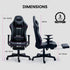 Apex Series Reclining Gaming Ergonomic Office Chair with Footrest, Black