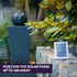 Contemporary Solar Powered Water Feature Fountain with LED Lights - Dark Grey