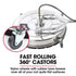 24" Stainless Steel Pressure Washer Surface Cleaner, 3/8" Fitting, with Yoke Handlebar, For Concrete Driveway Patio Floor
