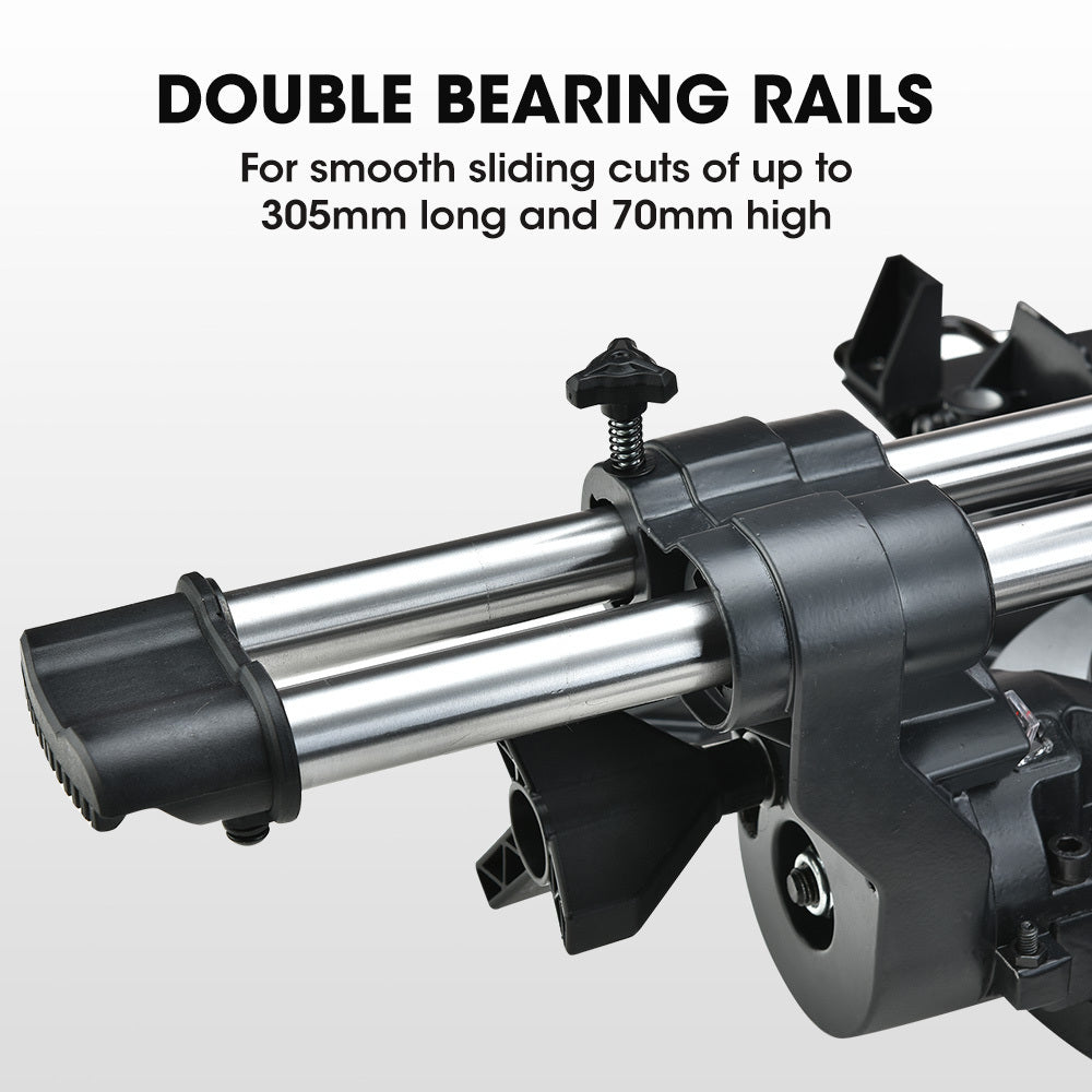 210mm Sliding Compound Mitre Drop Saw and Adjustable Stand Combo