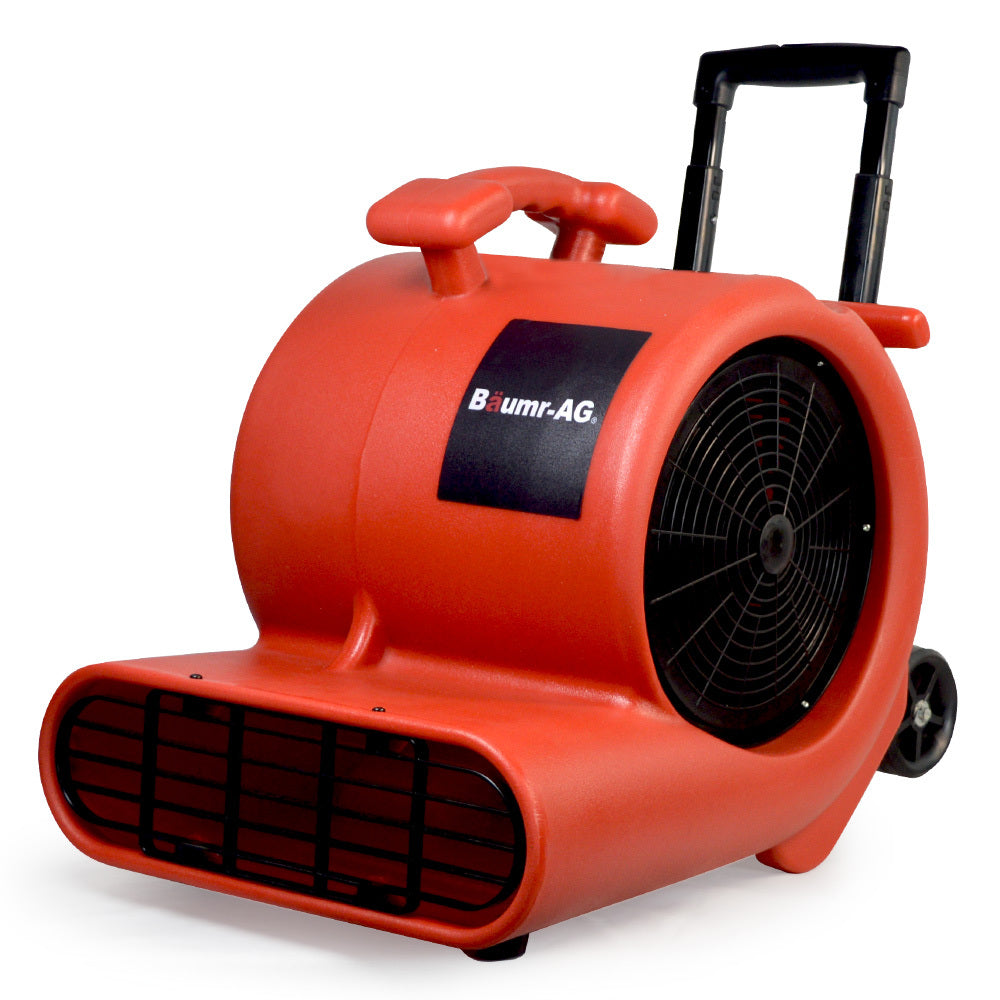 3-Speed Carpet Dryer Air Mover Blower Fan, 1400CFM, Sealed Copper Motor, Poly Housing, Telesscopic Handle and Wheels