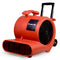 3-Speed Carpet Dryer Air Mover Blower Fan, 1400CFM, Sealed Copper Motor, Poly Housing, Telesscopic Handle and Wheels