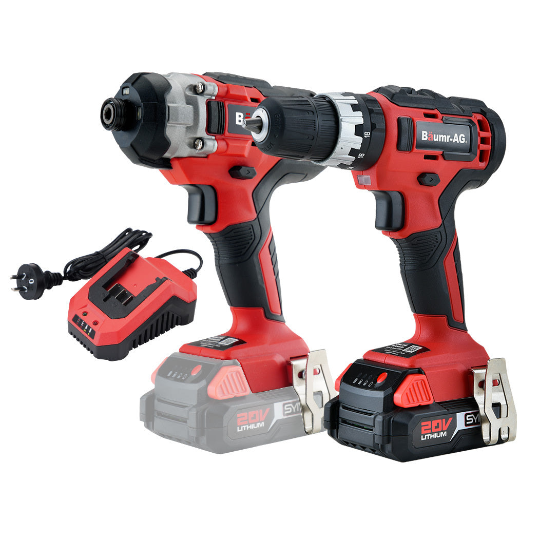 20V Cordless Drill and Impact Driver Combo Kit w/ SYNC Battery & Charger